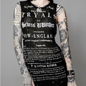 Lip Serice Widow Witch Trials Sheer Knit Top Sz Sm